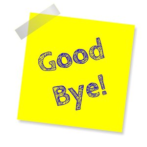Good Bye -post it -lappu
